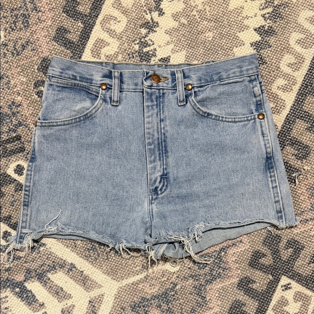 Wrangler Light Blue Jean cut off Shorts